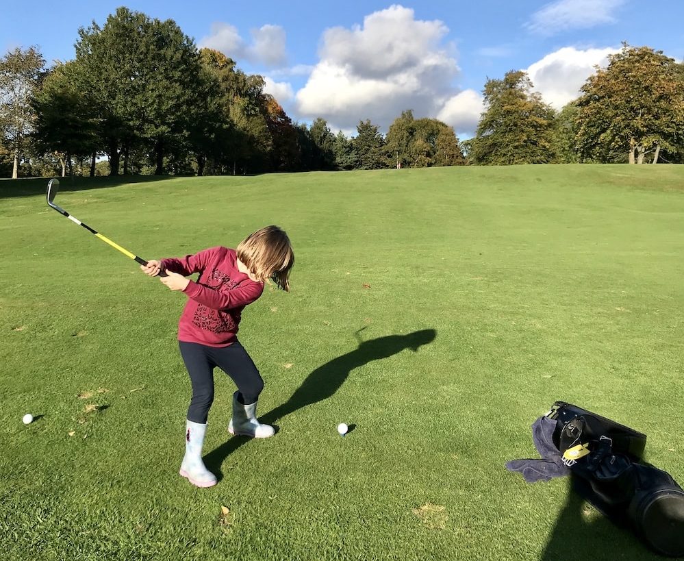 Lottie golf swing