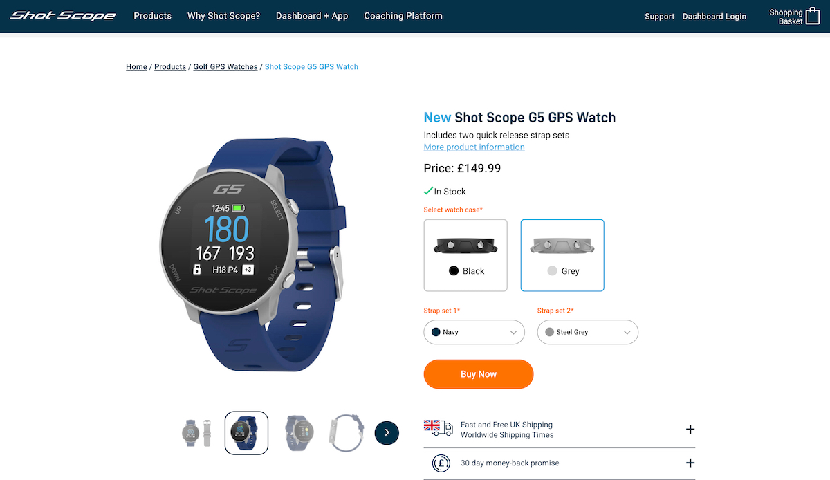 Shot Scope G5 Build Your Watch 2