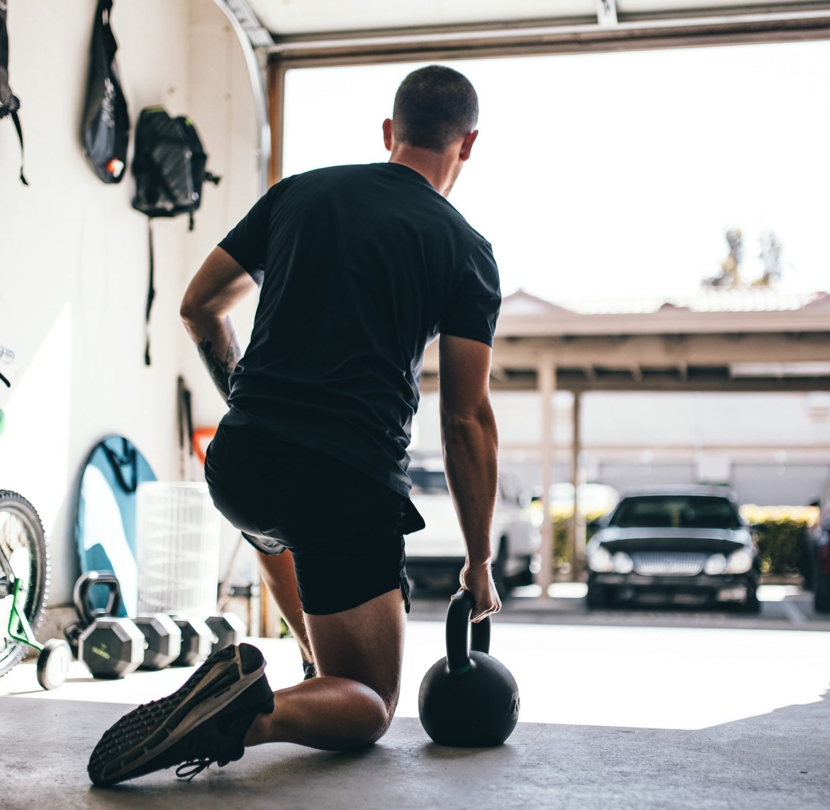 Male improving core fitness