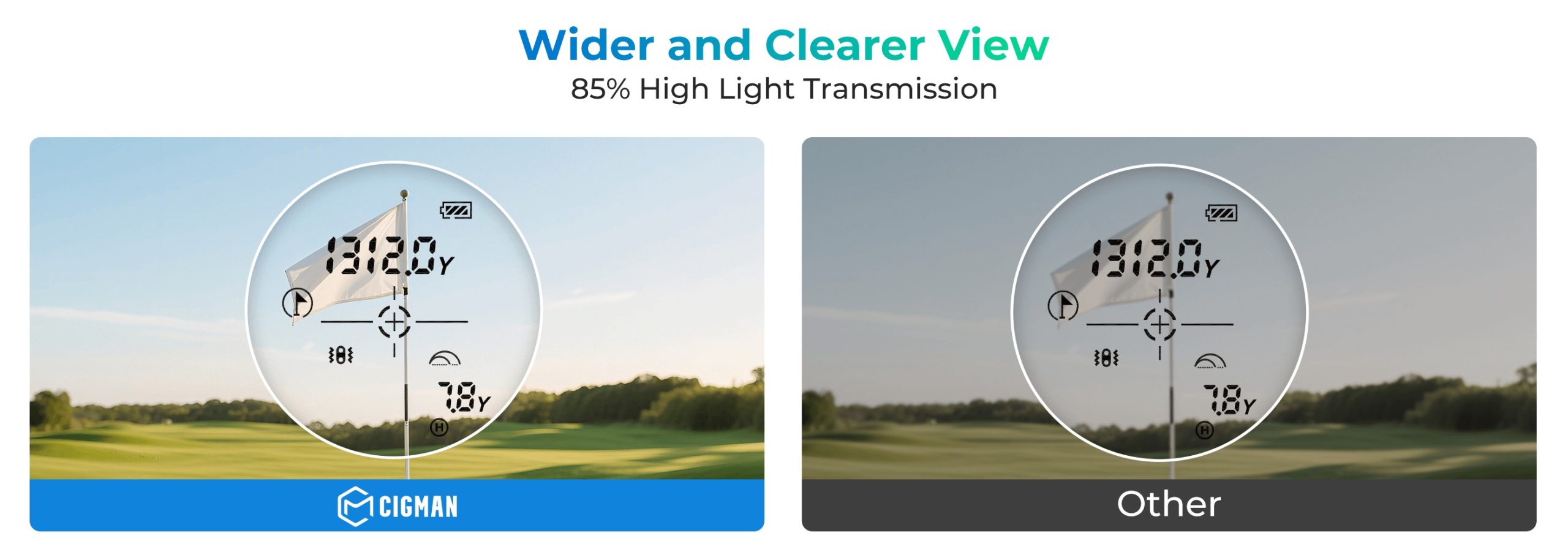 Illustration of the Cigman CT-1200 viewfinder display